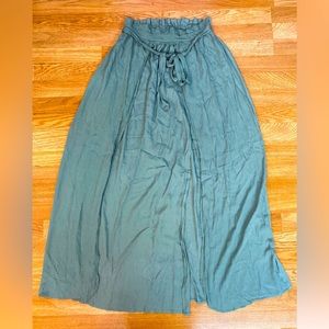 Derek Heart Juniors' Belted Maxi Skirt With Wrap Panels